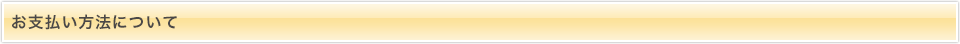 お支払方法について
